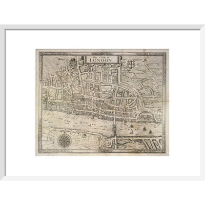 The Cittie of London print in white frame
