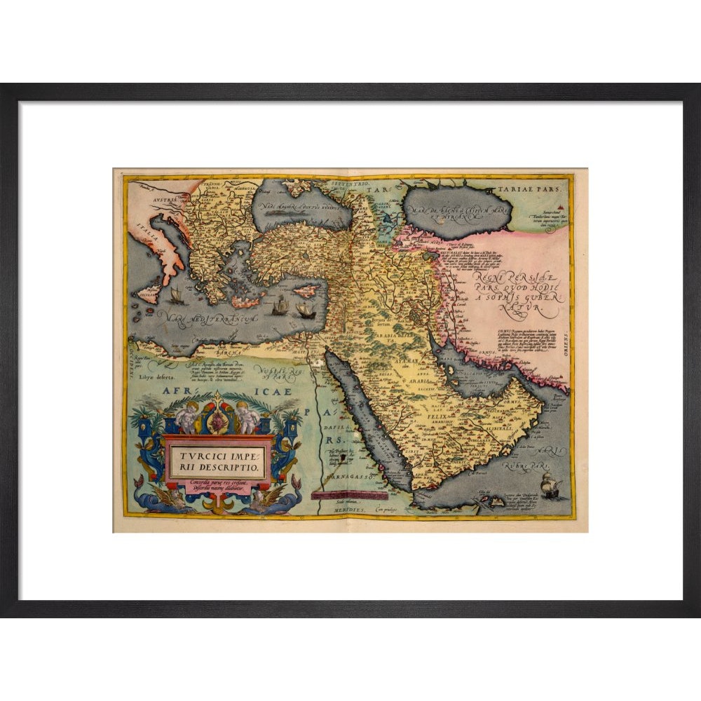 The Middle East print in black frame
