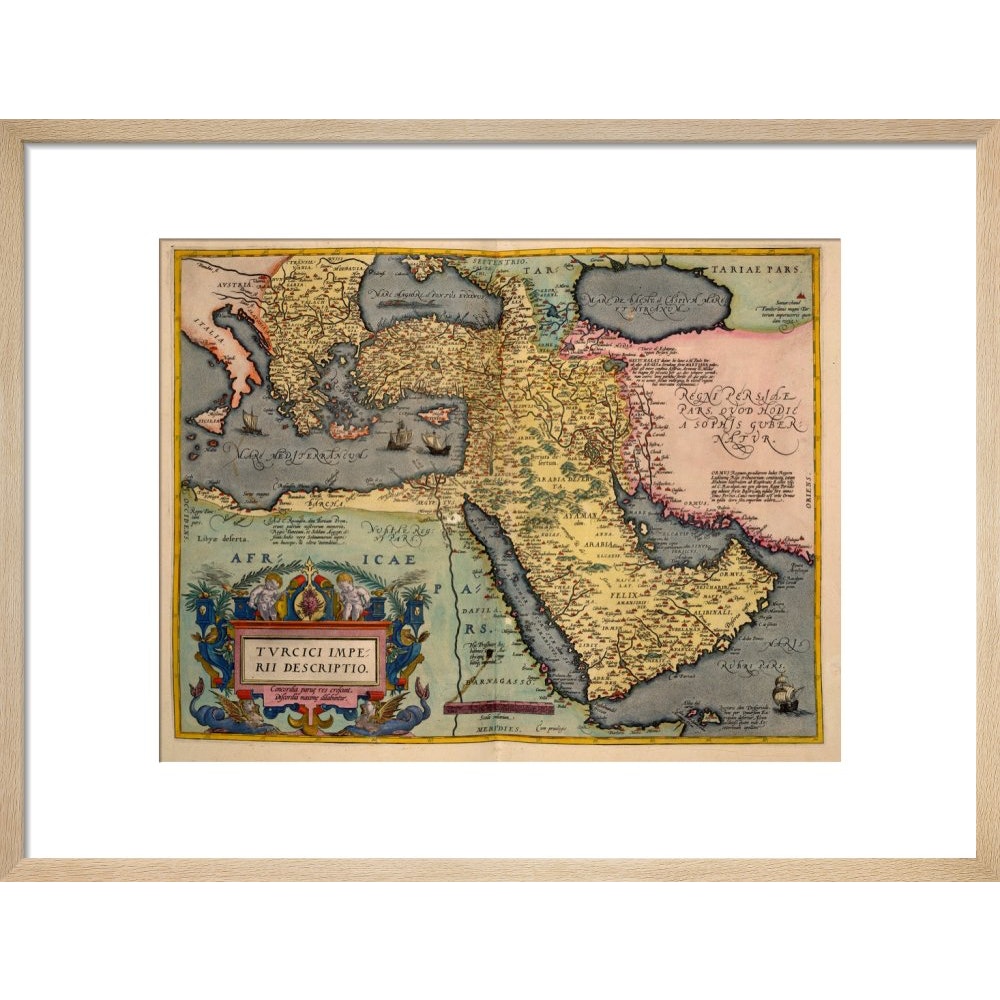 The Middle East print in natural frame