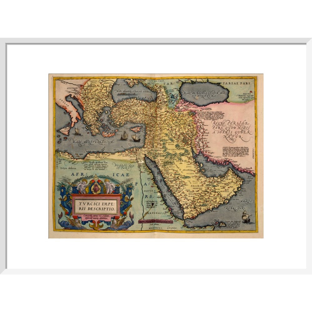 The Middle East print in white frame