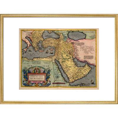 The Middle East print in gold frame