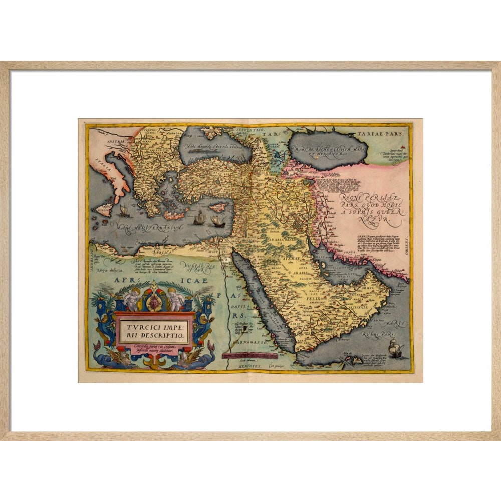 The Middle East print in natural frame