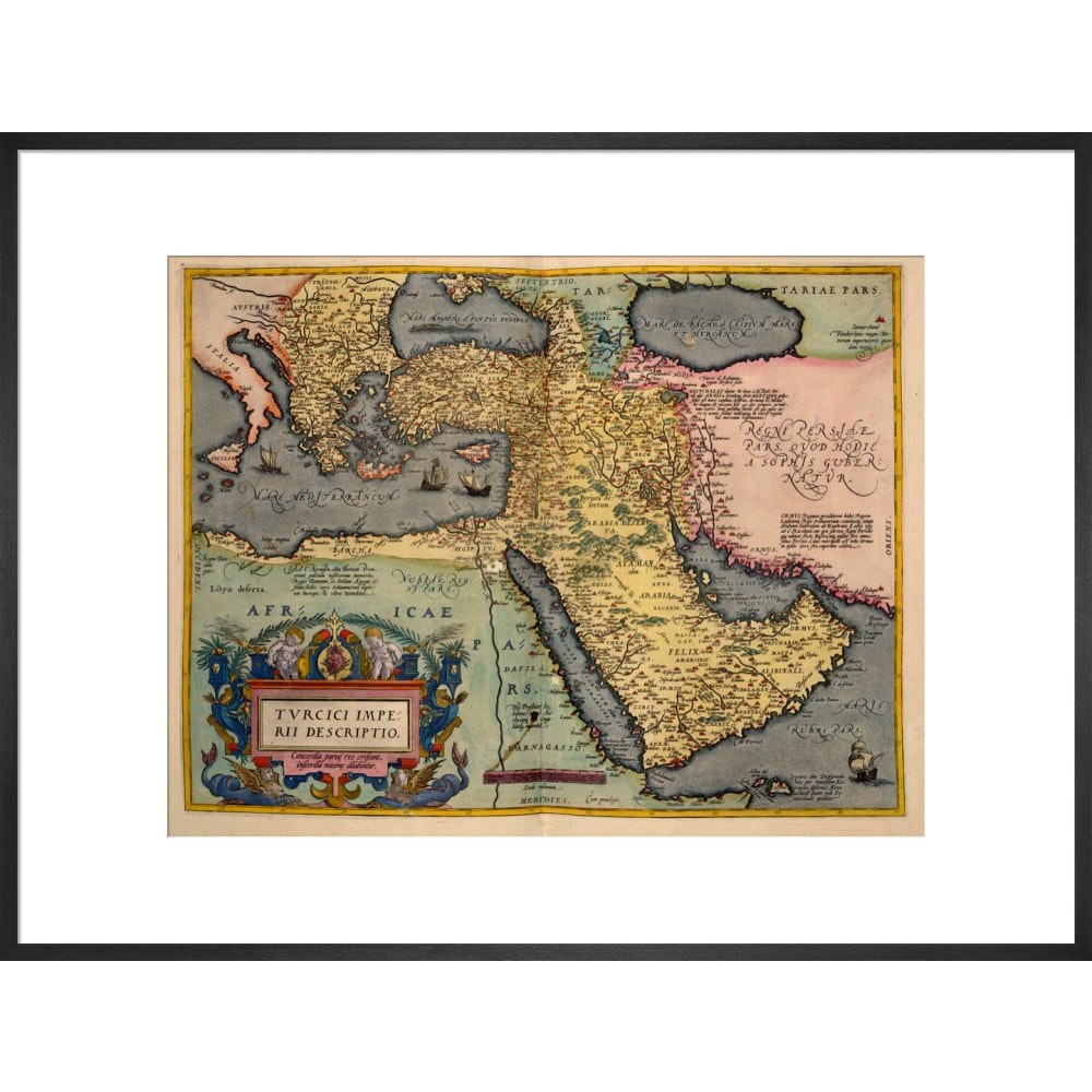 The Middle East print in black frame