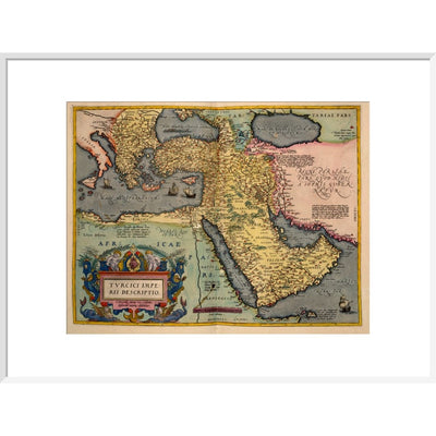 The Middle East print in white frame