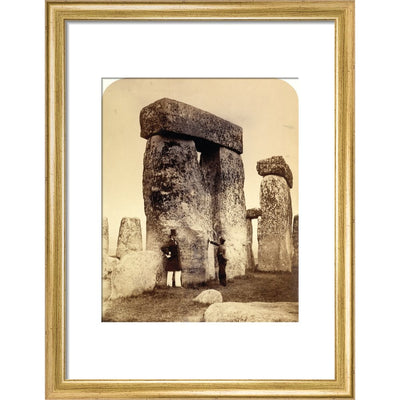 Stonehenge print in gold frame
