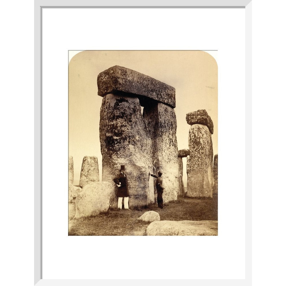 Stonehenge print in white frame