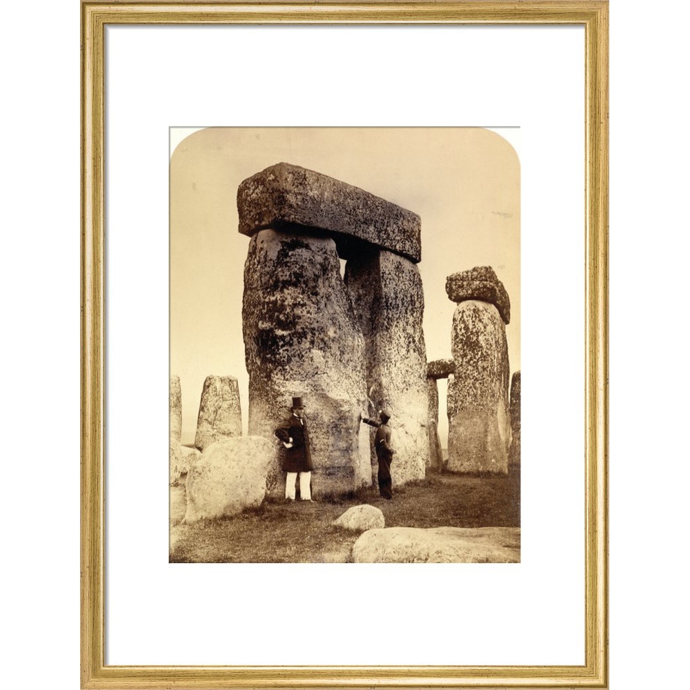 Stonehenge print in gold frame
