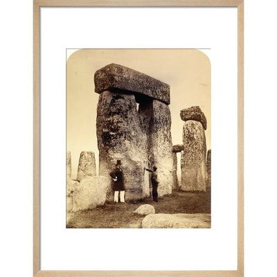 Stonehenge print in natural frame