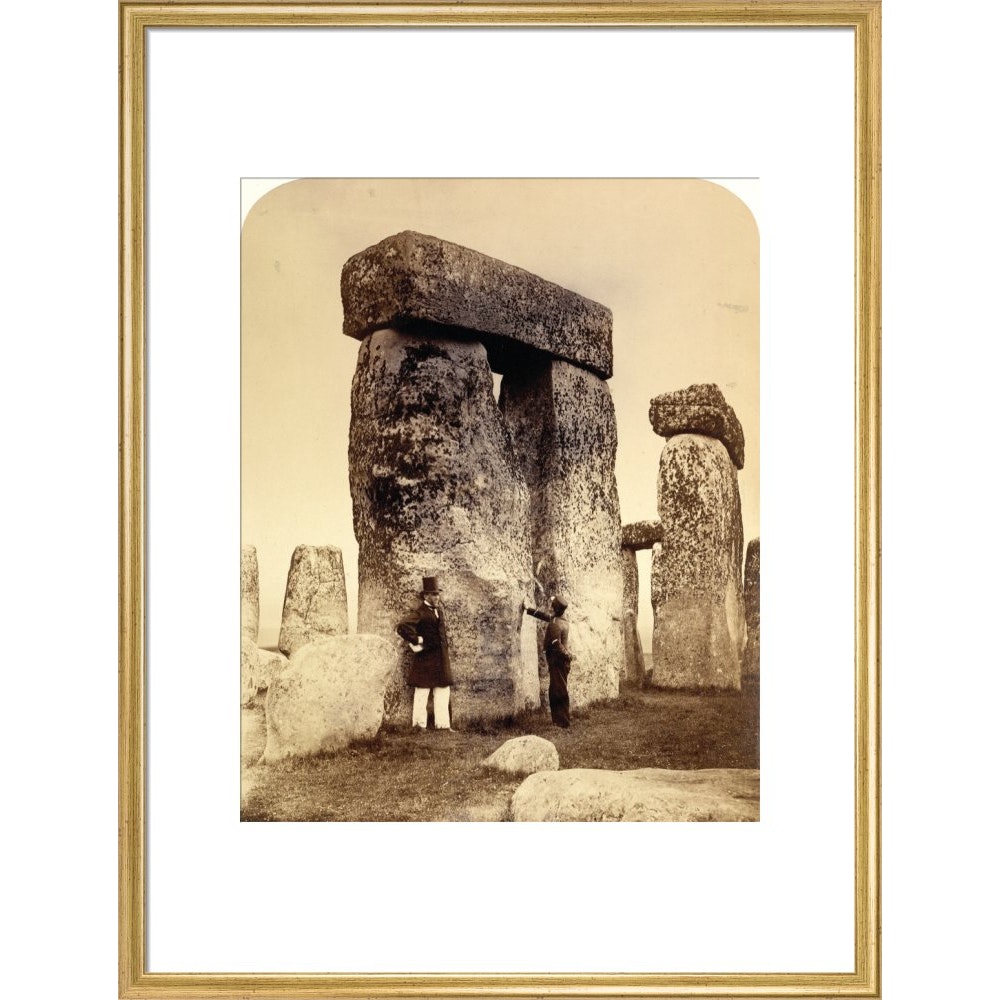 Stonehenge print in gold frame