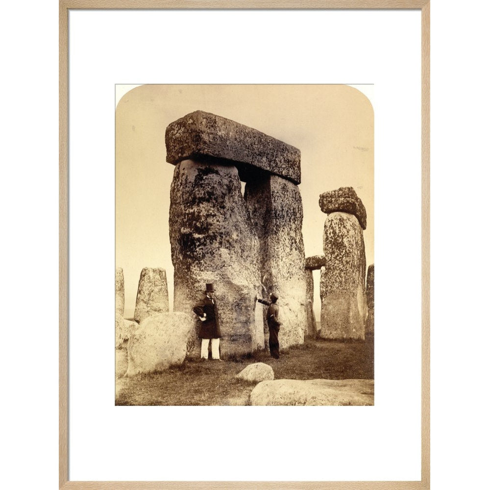 Stonehenge print in natural frame