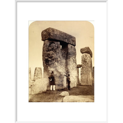 Stonehenge print in white frame