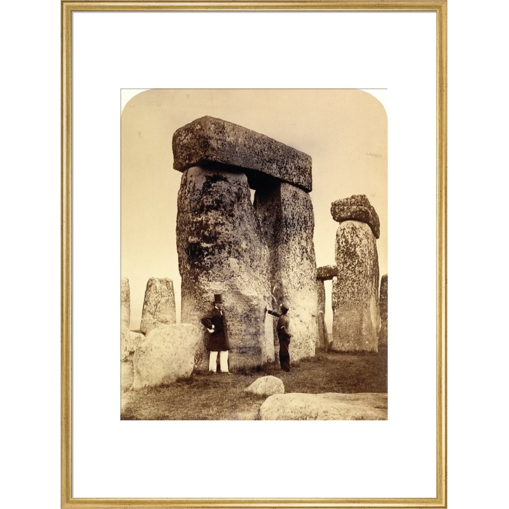 Stonehenge print in gold frame