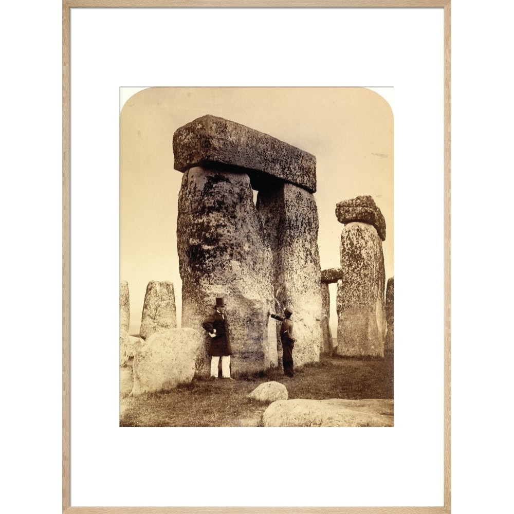 Stonehenge print in natural frame