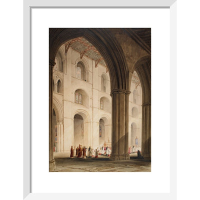 St. Albans Abbey print in white frame