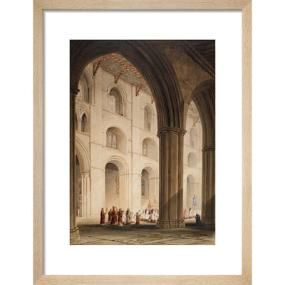 St. Albans Abbey print in natural frame