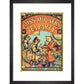 Miss Mouser's Tea Party print in black frame