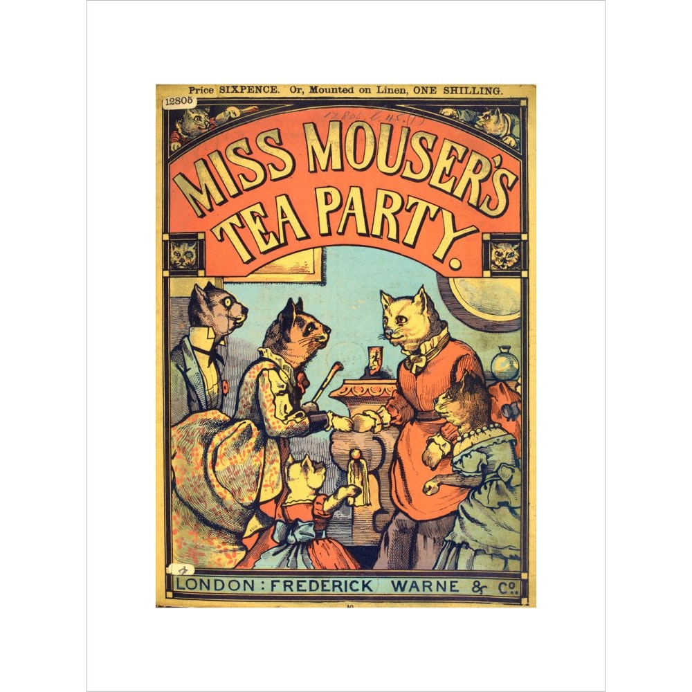 Miss Mouser's Tea Party print unframed