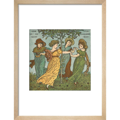 The Mulberry Bush print in natural frame