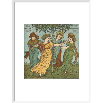 The Mulberry Bush print in white frame