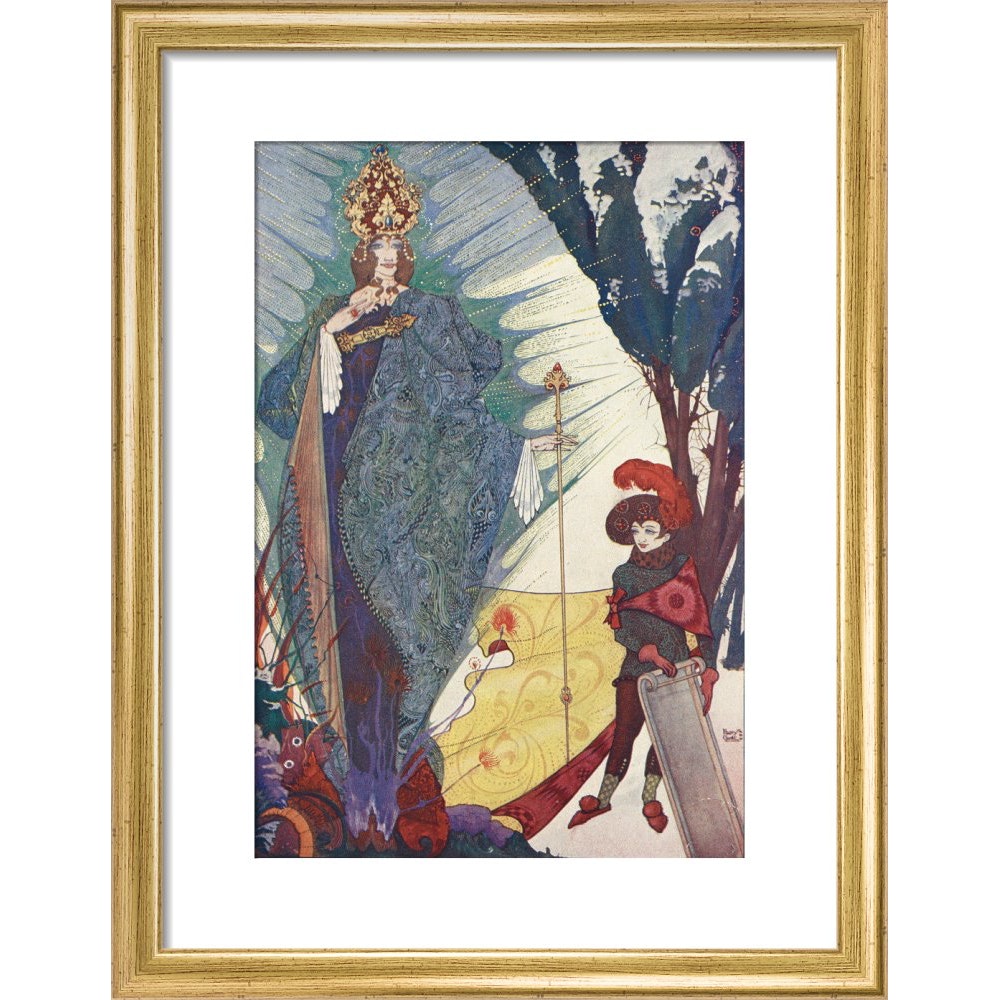 The Snow Queen print in gold frame
