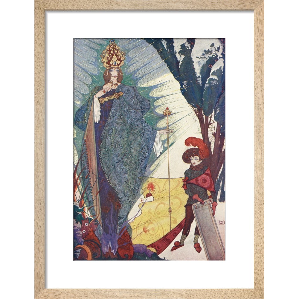 The Snow Queen print in natural frame