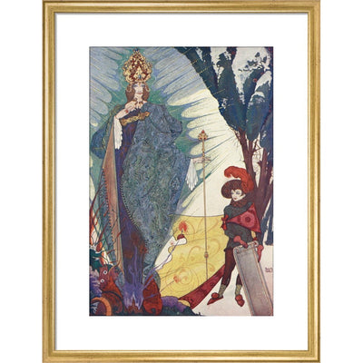 The Snow Queen print in gold frame