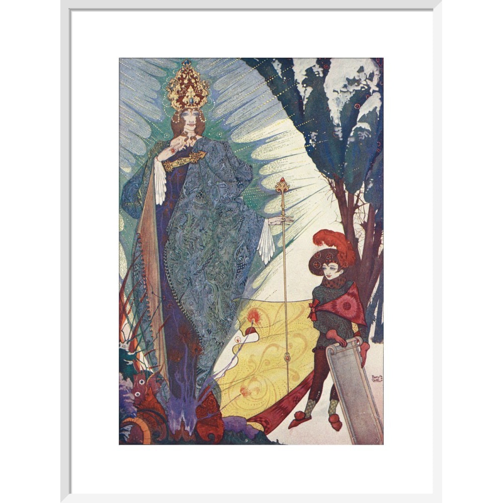 The Snow Queen print in white frame