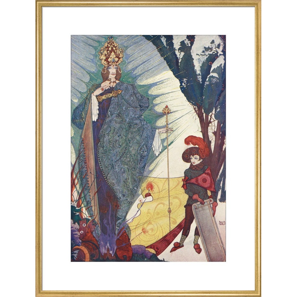 The Snow Queen print in gold frame
