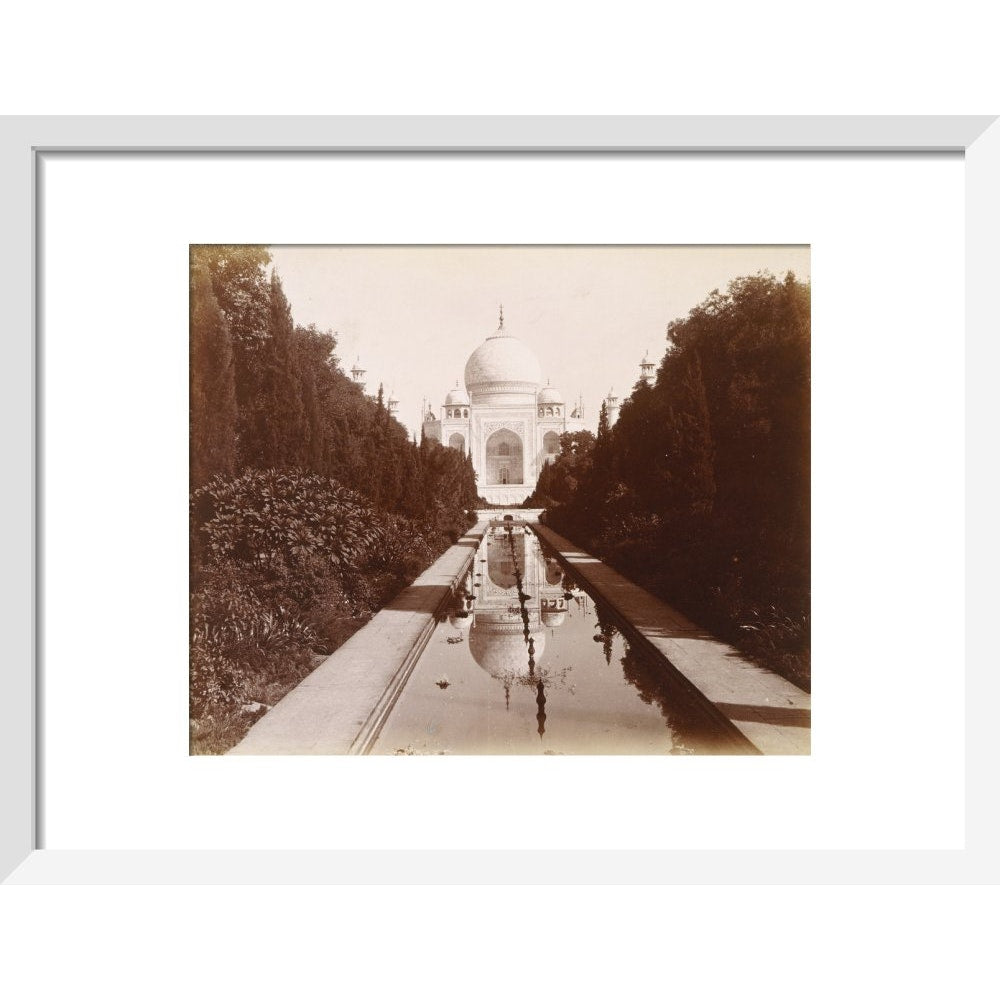 Taj Mahal Photo print in white frame