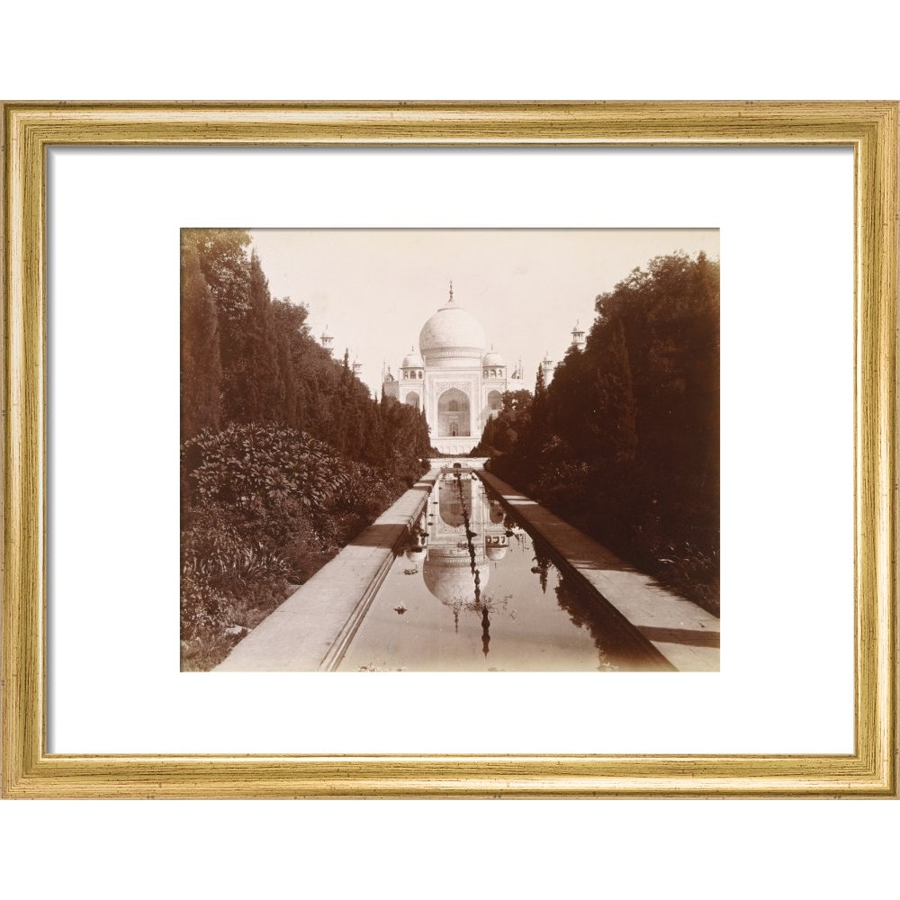 Taj Mahal Photo print in gold frame
