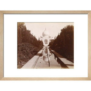 Taj Mahal Photo print in natural frame