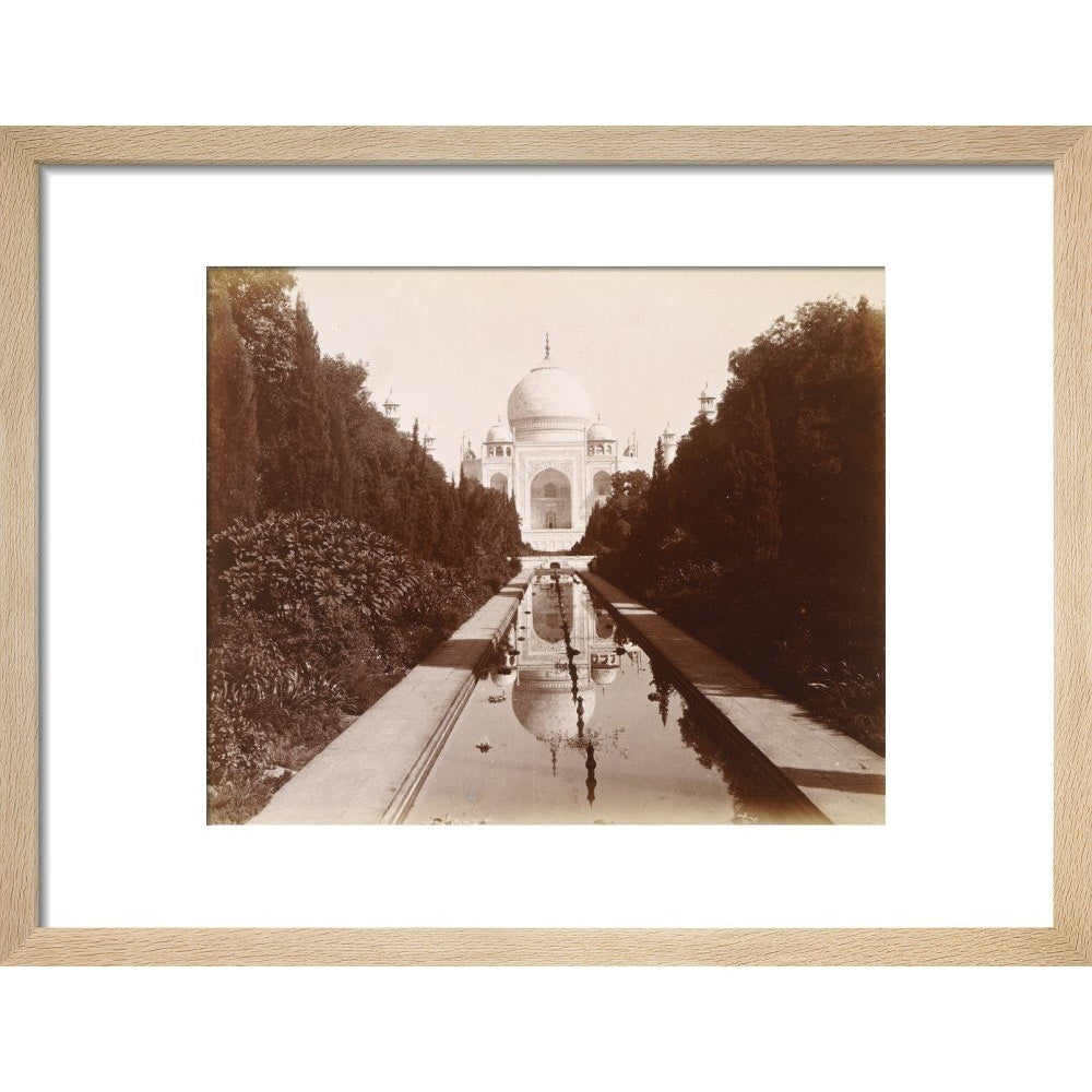 Taj Mahal Photo print in natural frame