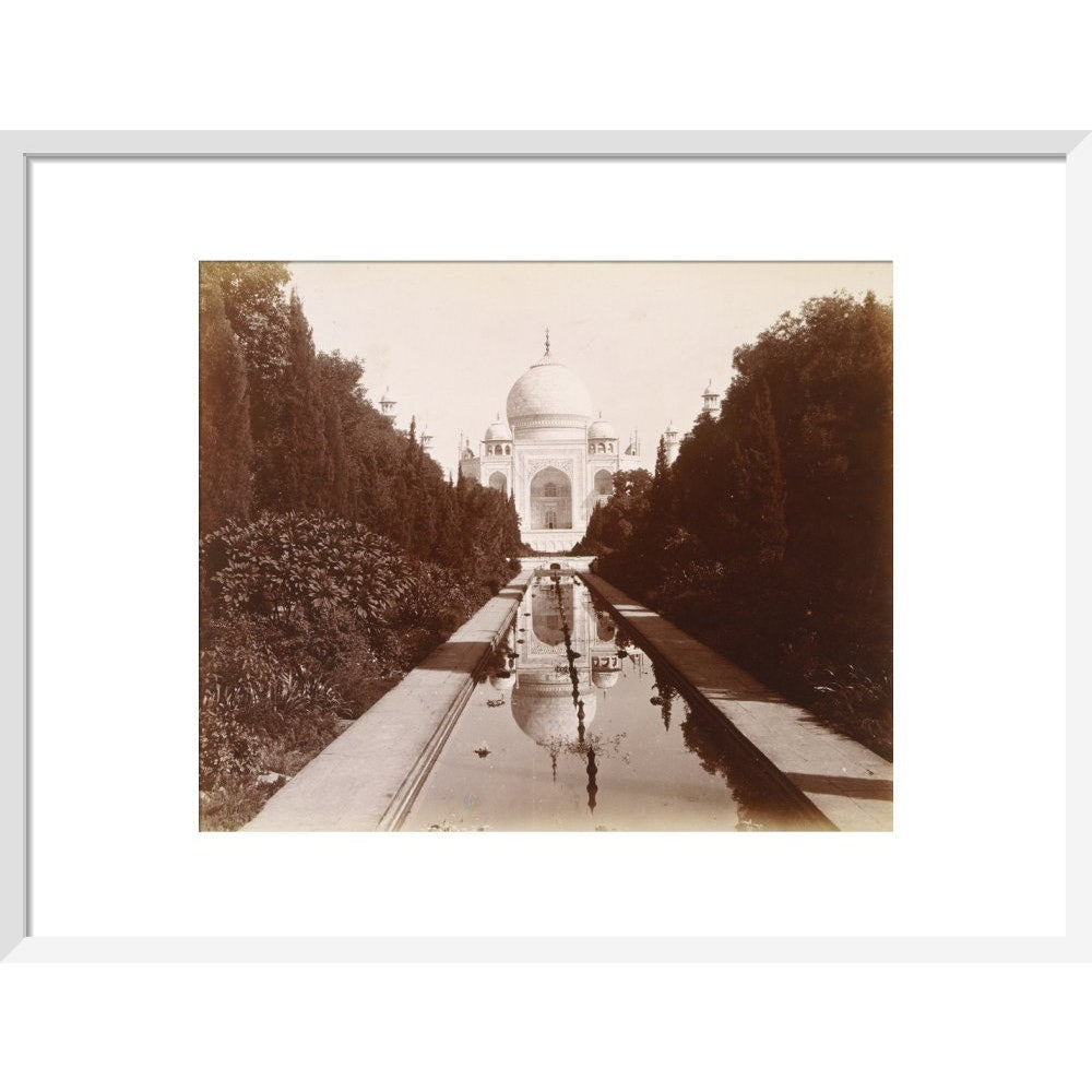 Taj Mahal Photo print in white frame