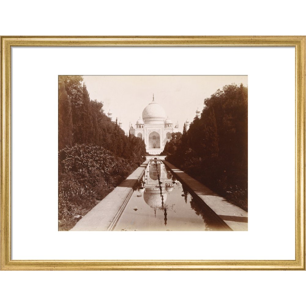 Taj Mahal Photo print in gold frame