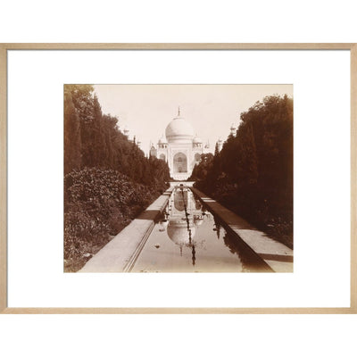 Taj Mahal Photo print in natural frame