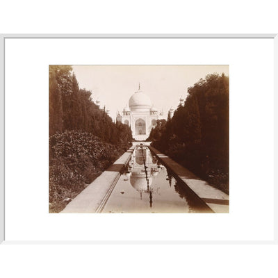 Taj Mahal Photo print in white frame