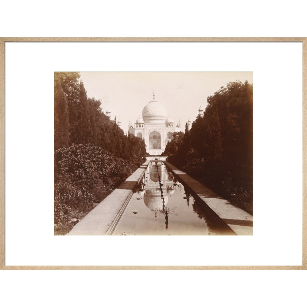 Taj Mahal Photo print in natural frame