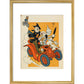The Scarecrow and Tin-man Driving print in gold frame