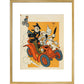 The Scarecrow and Tin-man Driving print in gold frame