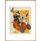 The Scarecrow and Tin-man Driving print in natural frame