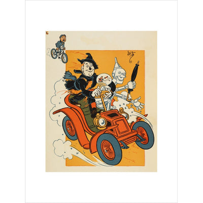 The Scarecrow and Tin-man Driving print unframed