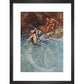 Mermaid print in black frame