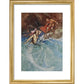 Mermaid print in gold frame
