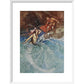 Mermaid print in white frame