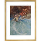 Mermaid print in gold frame