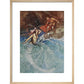 Mermaid print in natural frame