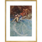 Mermaid print in gold frame