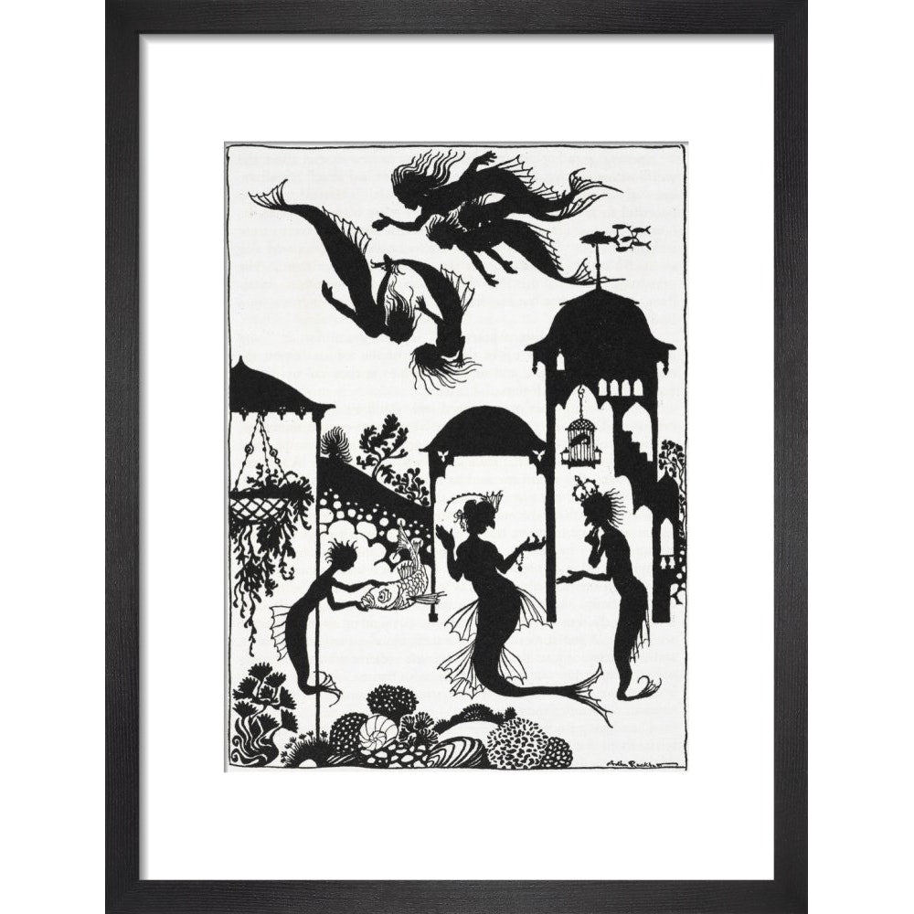 The Little Mermaid print in black frame
