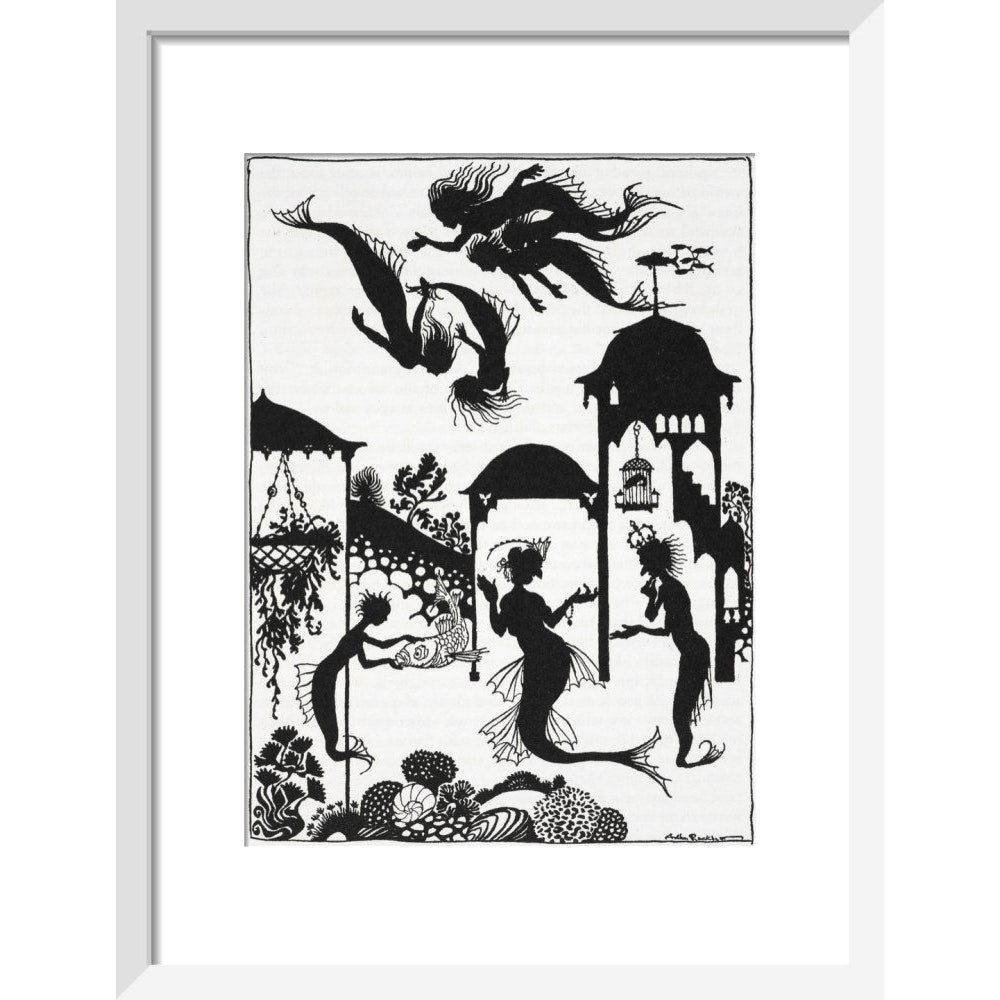 The Little Mermaid print in white frame
