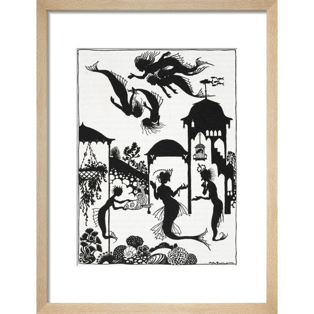 The Little Mermaid print in natural frame